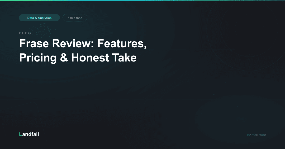 Frase Review: Features, Pricing & Honest Take